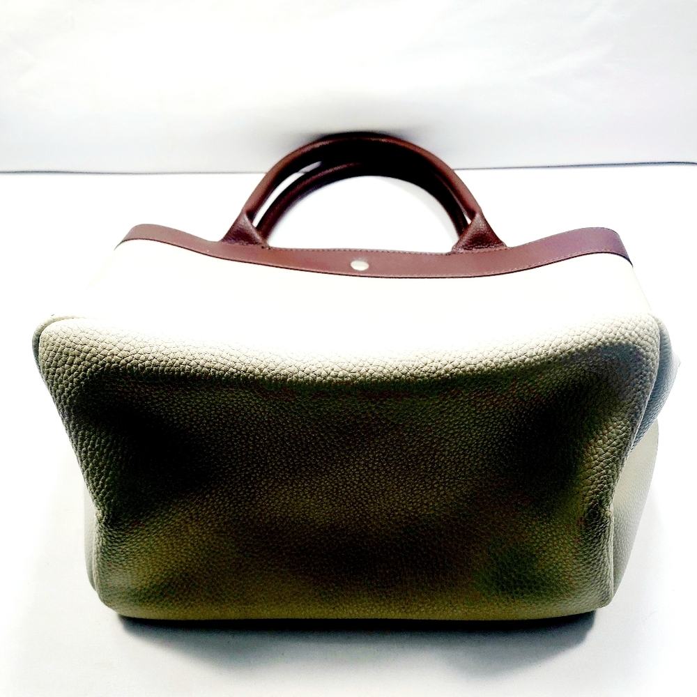 Michel Klein Canvas Leather Satchel - Picture 5 of 6